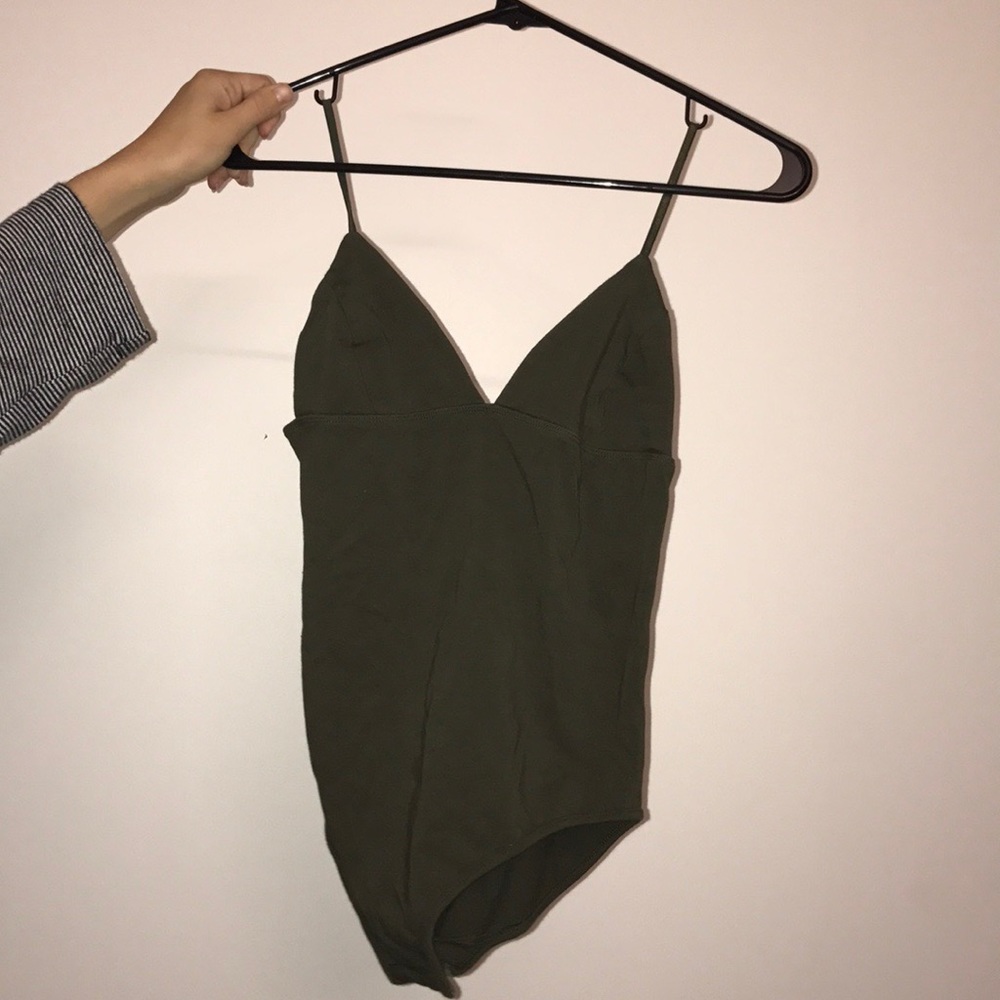 Olive Urban Outfitters Bodysuit